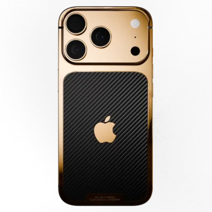 24K Gold Carbon iPhone 17 Pro & Pro Max back view