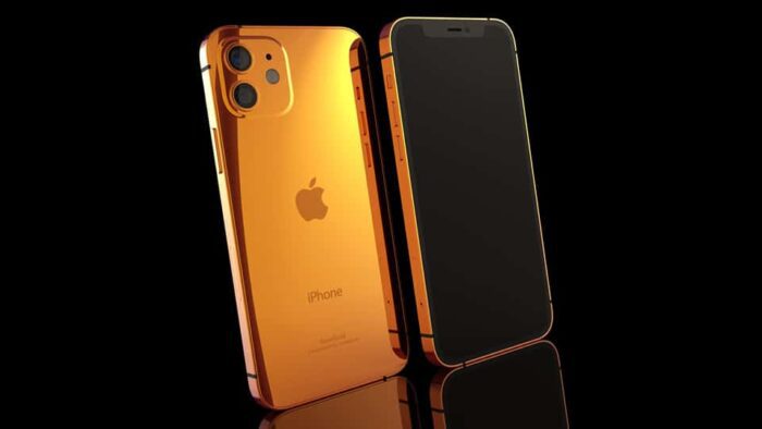 24k Gold iphone 12 mini rose gold front.jpg