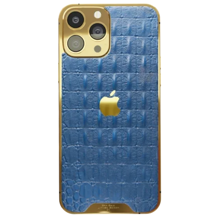 Blue Croc Leather iPhone 14 Pro Pro Max.webp