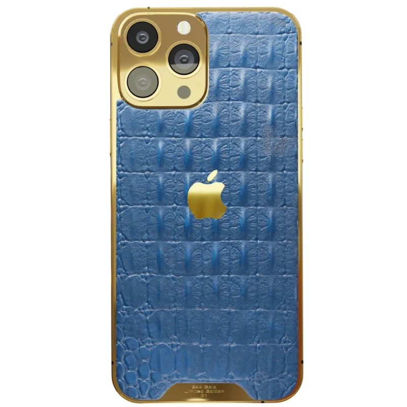 Blue Croc Leather iPhone 14 Pro Pro Max.webp