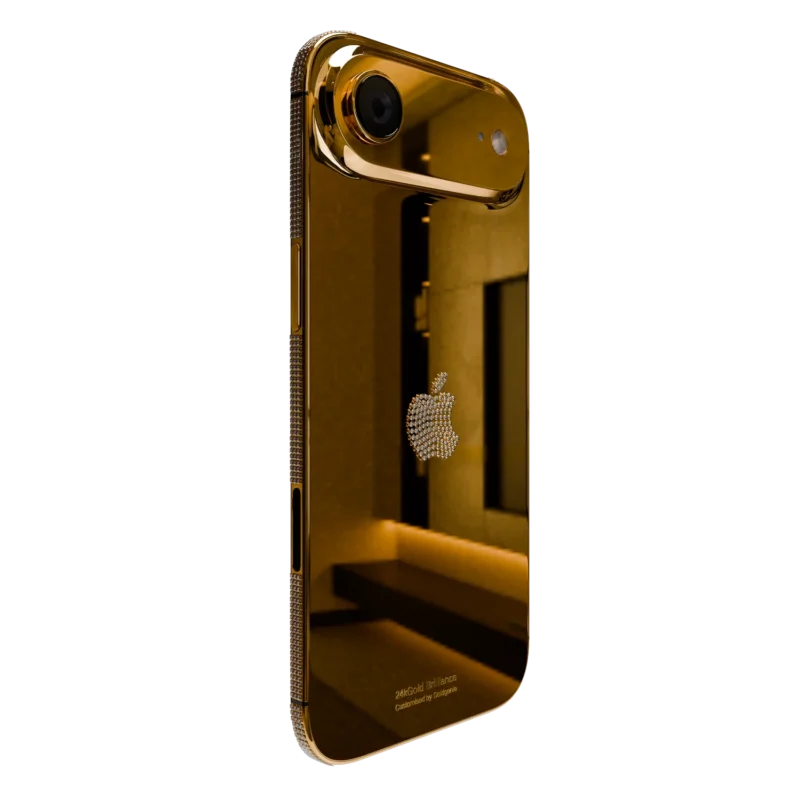 24K Gold Diamond Bezel & Logo iPhone Air