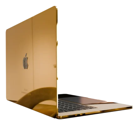 24K Gold MacBook Air M4 with VS1 Diamond Apple Logo