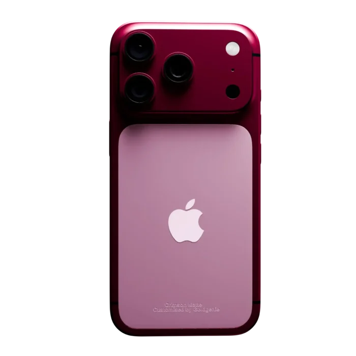 goldgenie matte anodised iphone 17 crimson matte pro pro max rear view
