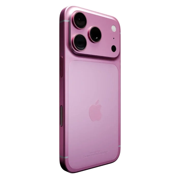 Matte anodised iPhone 17 Pro & Pro Max in Rose Matte, customised by Goldgenie