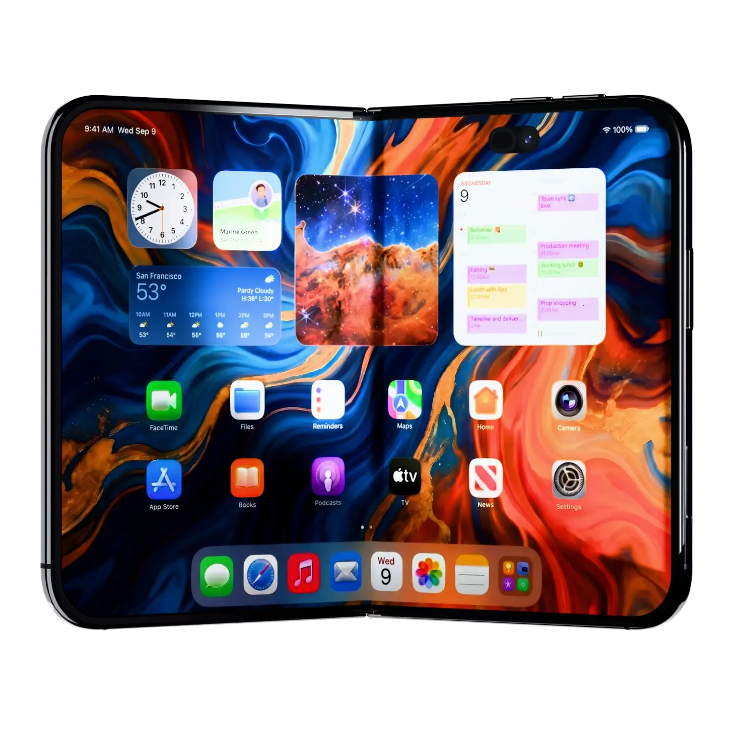 Platinum iPhone Fold Open