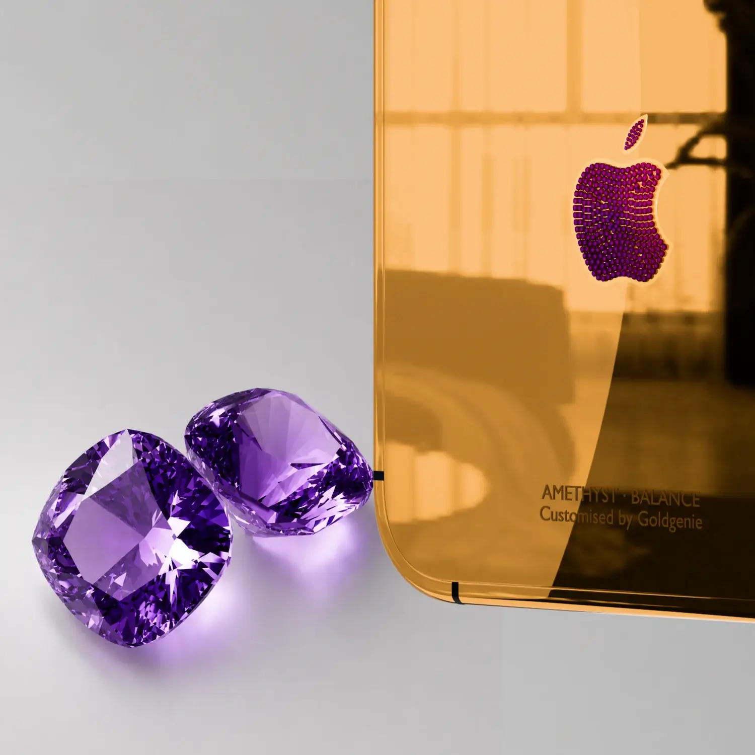 goldgenie iphone duo 24k gold amethyst