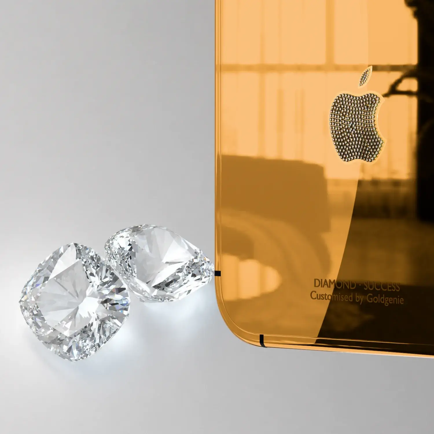 goldgenie iphone duo 24k gold diamond