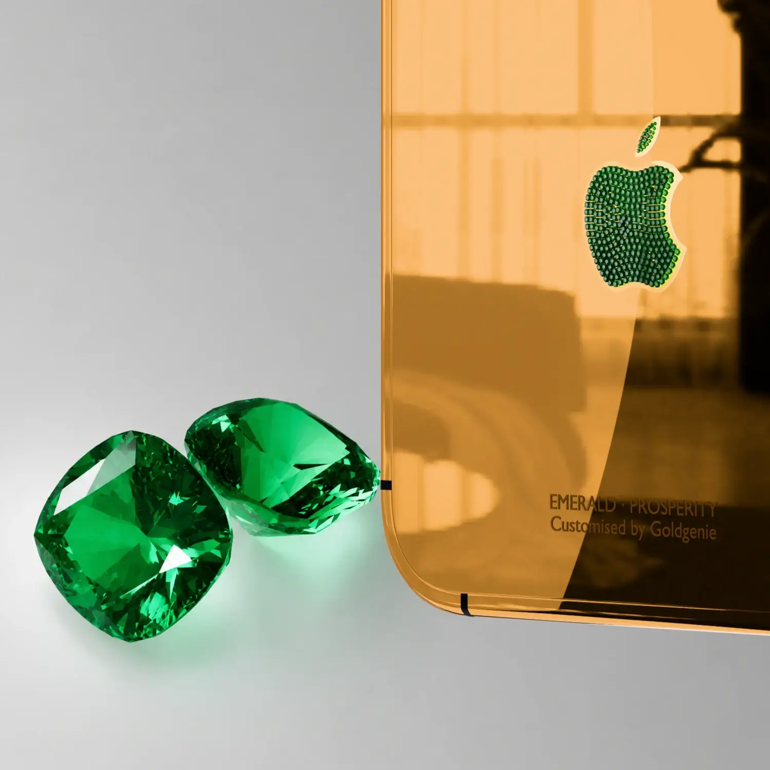 goldgenie iphone duo 24k gold emerald