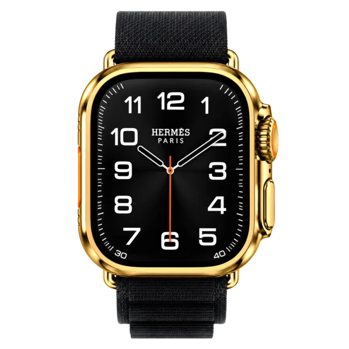 24K Gold Apple Watch Ultra 4 by Goldgenie — 24k Gold finish with Alpine loop