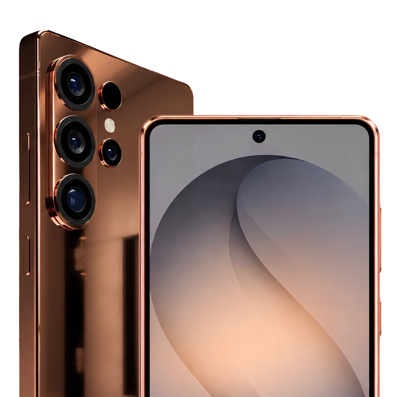 goldgenie 24k gold samsung galaxy s26 ultra rose gold back and front