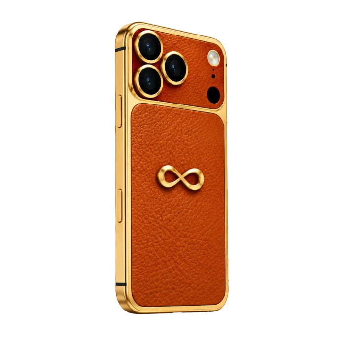 iphone 18 pro max goldgenie infinity burnt orange 24k gold 2 angled