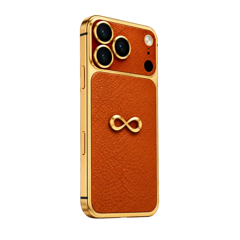 iphone 18 pro max goldgenie infinity burnt orange 24k gold 2 angled