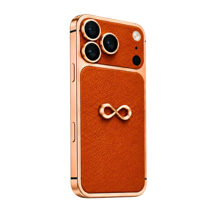 iphone 18 pro max goldgenie infinity burnt orange rose gold 2 angled