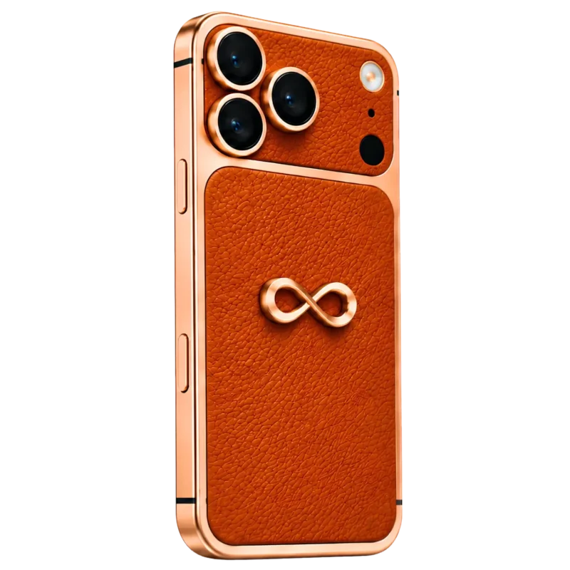 iphone 18 pro max goldgenie infinity burnt orange rose gold 2 angled