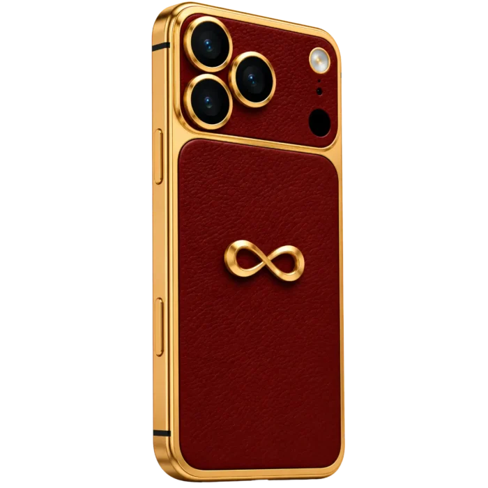 iphone 18 pro max goldgenie infinity oxblood red 24k gold
