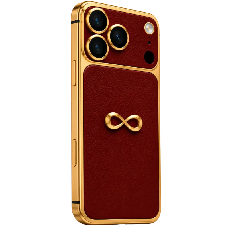 iphone 18 pro max goldgenie infinity oxblood red 24k gold